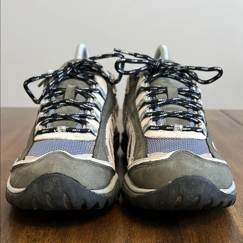 Merrell Women's Gray and Blue Trail Sneakers - Picture 4 of 17